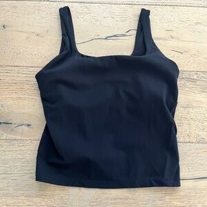 Womens FLX Affirmation Square Neck Tank Top Medium Black